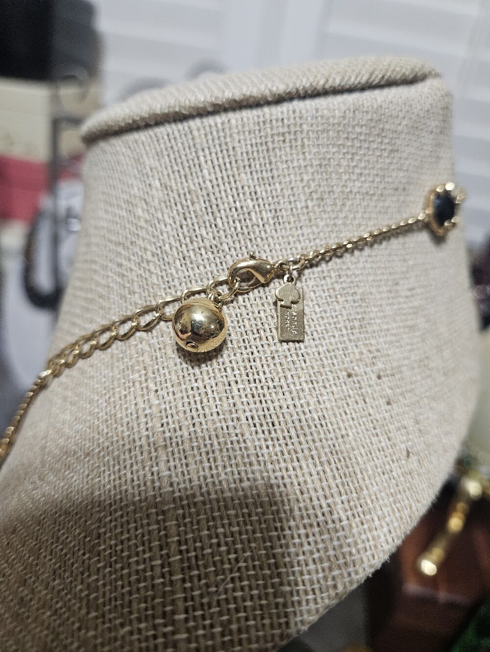 kate spade Gold Station Necklace with Black Accents - Picture 2 of 6